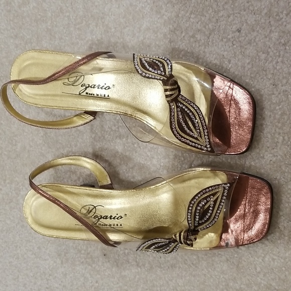 See through confortable 3 inch heal sandals - Picture 3 of 8